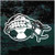 Crazy Soccer Ball Rip Face car window decals stickers