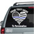Thin Blue Line American Flag Heart car decals stickers