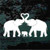 Elephant Family Heart Window Decals Elephant Family Heart Window Decals
