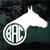 Horse Head Monogram Decals