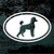 Poodle Oval Decals Poodle Oval Decals