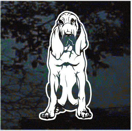 Ocean Gift Bloodhound Car Decals, Dog Car Stickers Pack Of 2