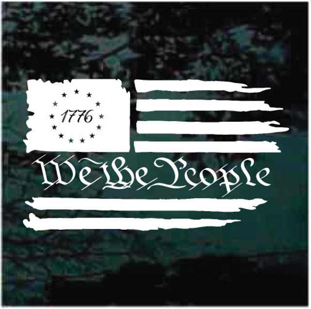 We The People 1776 Custom Flag Car Decals & Stickers | Decal Junky