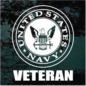 Navy Veteran Car Window Decals & Stickers Decal Junky