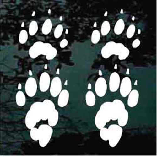 Raccoon Tracks ar Window Decals & Stickers Decal Junky