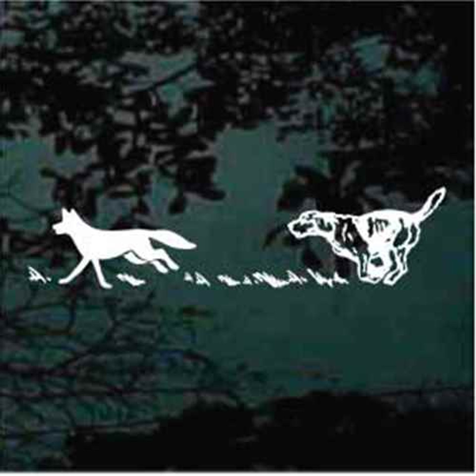Coyote Dog Hunting Decals & Car Window Stickers | Decal Junky
