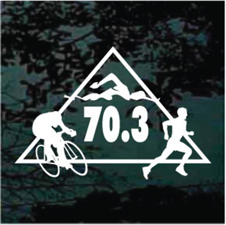 70.3 Half Ironman Triathlon Decals & Stickers Decal Junky
