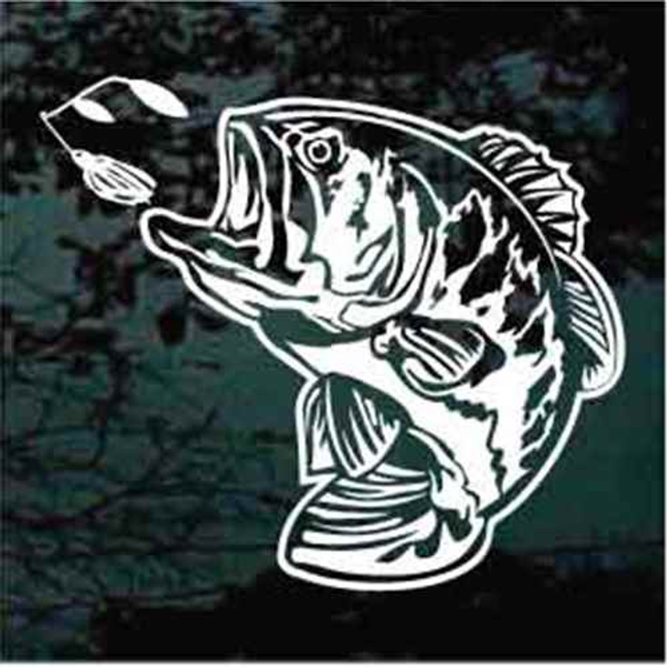 Bass Fish Chasing Lure Car Window Decals And Stickers Decal Junky