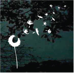 Solid Dandelion Blowing Decals & Window Stickers