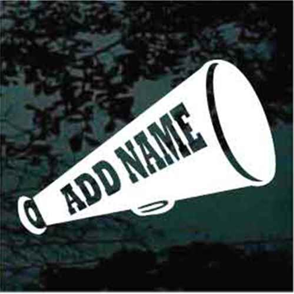 Cheer Megaphone Personalized With Name Decals Decal Junky