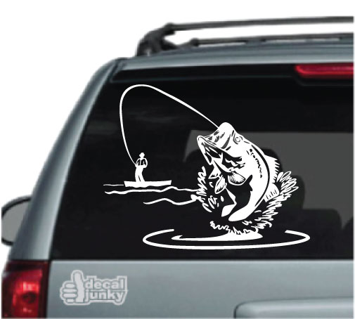 16Cm*9Cm Gone Fishing Bass Fish Car Boat Truck Vinyl Decal Sticker