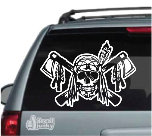 OIIKI 2PCS Skull and Bone Bling Car Decals, Skull India