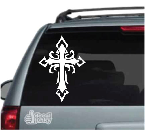 Red Hawaiian Tribal Triangle With 7 Arrows - Vinyl Car Window Decal Sticker