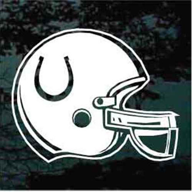 Football Helmet With Horseshoe Car Window Decals Decal Junky