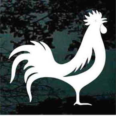Stylized Rooster Decals Car Window Stickers Decal Junky