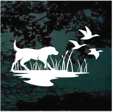 Duck Hunting Dog Silhouette Decals Stickers for Cars Trucks Windows