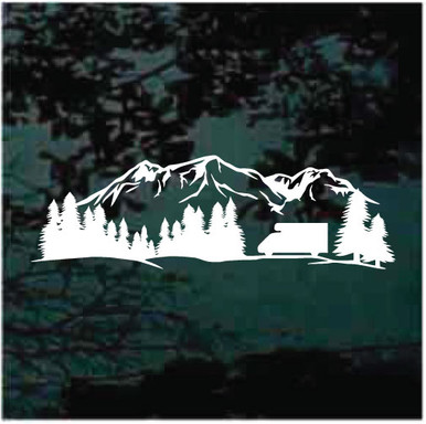 Mountain Range RV Campsite Car Decals & Stickers | Decal Junky