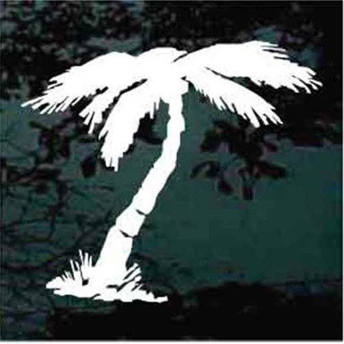 Car Decals - Car Stickers, Leaning Palm Tree Car Decals