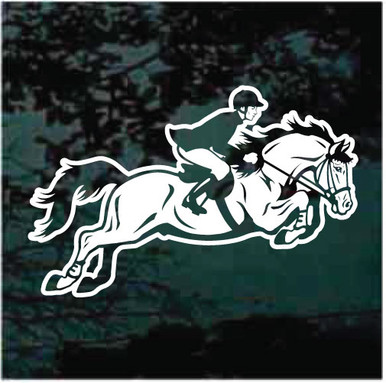 Jockey Sticker Die Cut Decal steeplechase racing horse