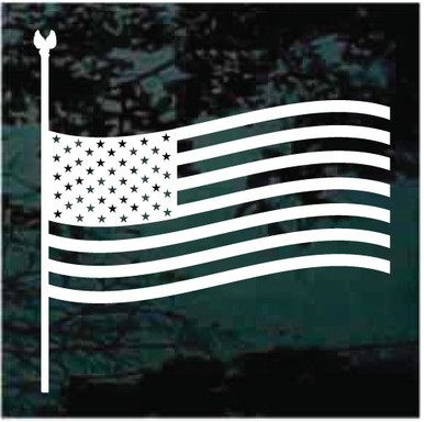 Half Staff American Flag Car Decals & Stickers