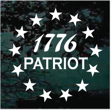 1776 Patriot Decals & Stickers for Cars, Trucks, and Windows