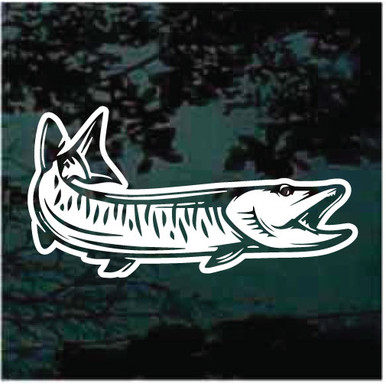 Large Muskie Fish Car Decals & Window Stickers