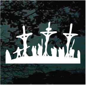 Jesus On Cross A2 Decal Sticker