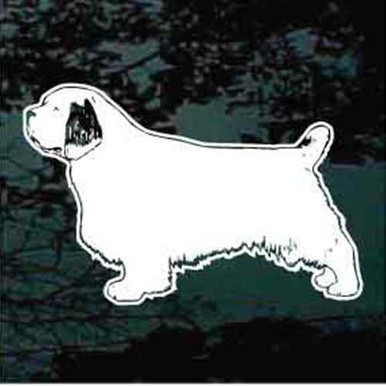 Clumber Spaniel Stance Decals Stickers for Cars Trucks Windows
