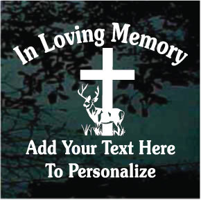 In Loving Memory Deer Car Decal 