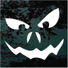 Scary Jack-O-Lantern Face Decals &amp; Stickers - Decal Junky