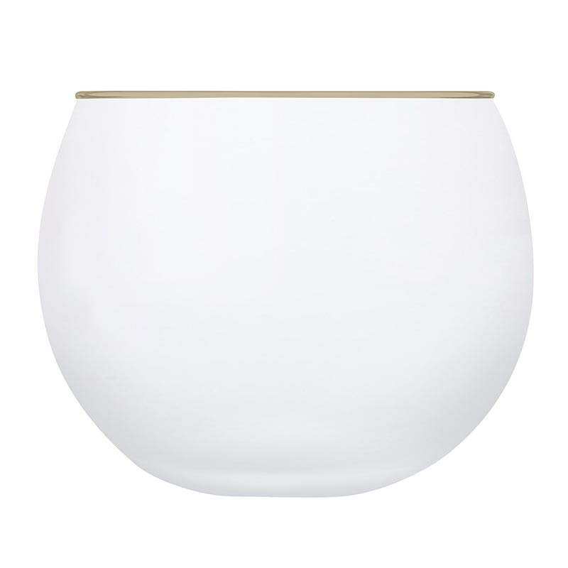 Roly Poly Glass - White with Grey Rim - [Wholesale]Santa Barbara Design ...