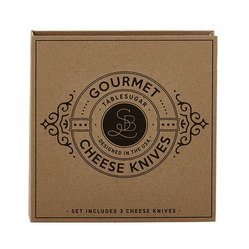 Silver Gourmet Cheese Knives Book Box