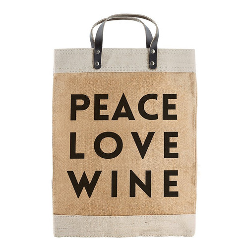 Farmer's Market Tote -  Peace Love Wine