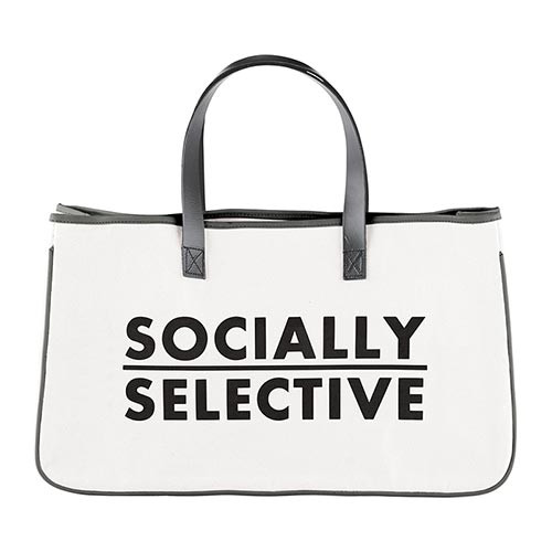 Face to Face Canvas Tote - Socially Selective