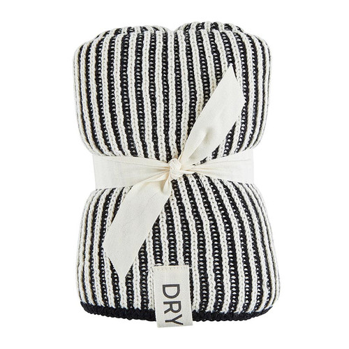Knit Dish Towel - Ivory/Black