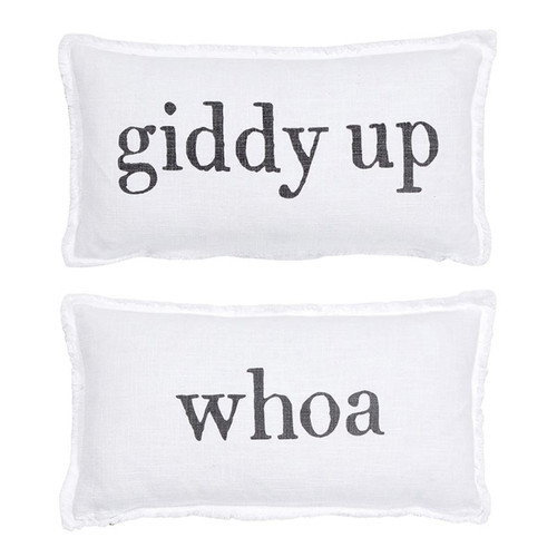 Face to Face Lumbar Pillow - Whoa/Giddy Up