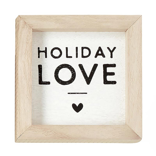 Mini Wood Sign - Holiday Love