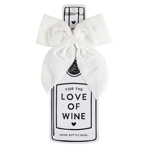 Wine Bottle Bow White