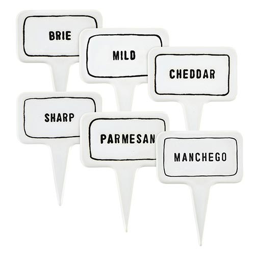 Ceramic Cheese Markers - Set of 6