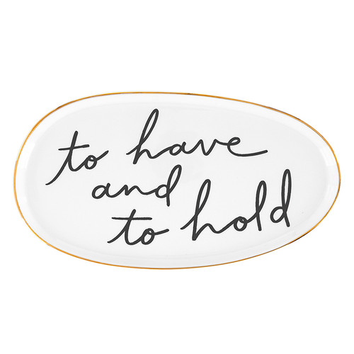 Ceramic Oblong Platter - To Have And To Hold