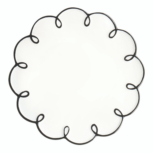 Ceramic Scalloped Appetizer Plate