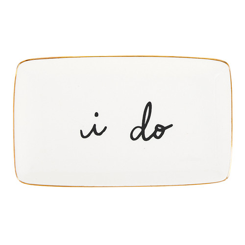 Ceramic Trinket Tray - I Do