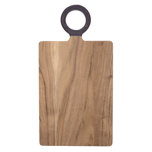 Wood Board with Enamel Handle - Large - Aubergine