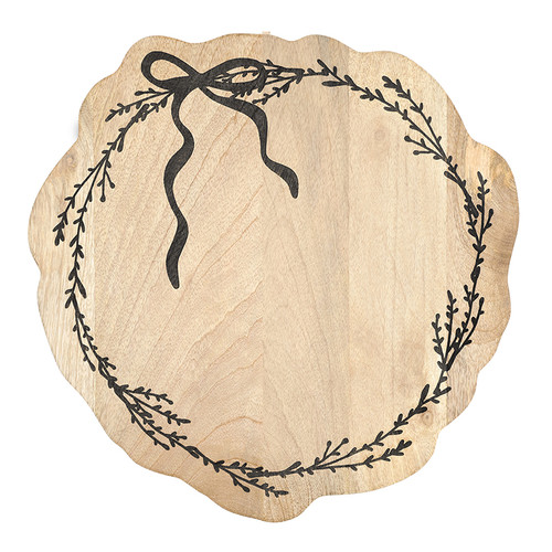 Engraved Wreath Wood Board