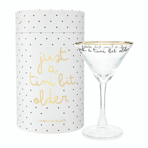 Gold Foil Martini Glass - Birthday