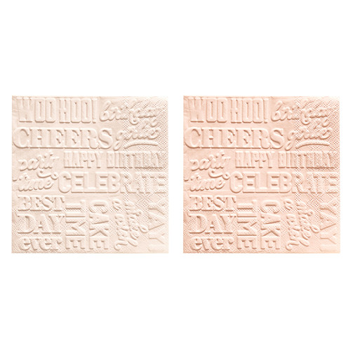 Embossed Cocktail Napkins - Happy Birthday