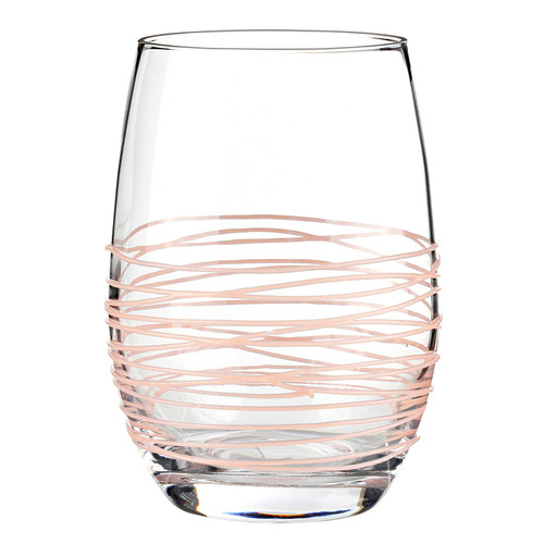 Textured Spun Wine Glass - Blush