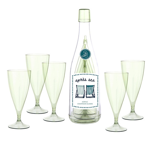 Acrylic Champagne in Bottle + Glasses - Apres Sea