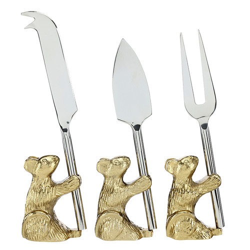 Standing Mouse Cheese Knives - Set of 3