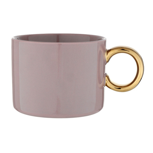 Ceramic Gold Handle Mug - Violet